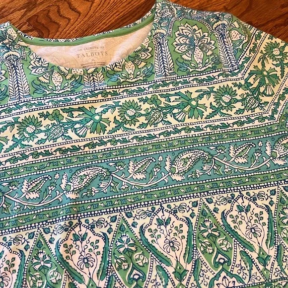 Talbot’s Green and Blue Short Sleeve Tshirt - Picture 2 of 6